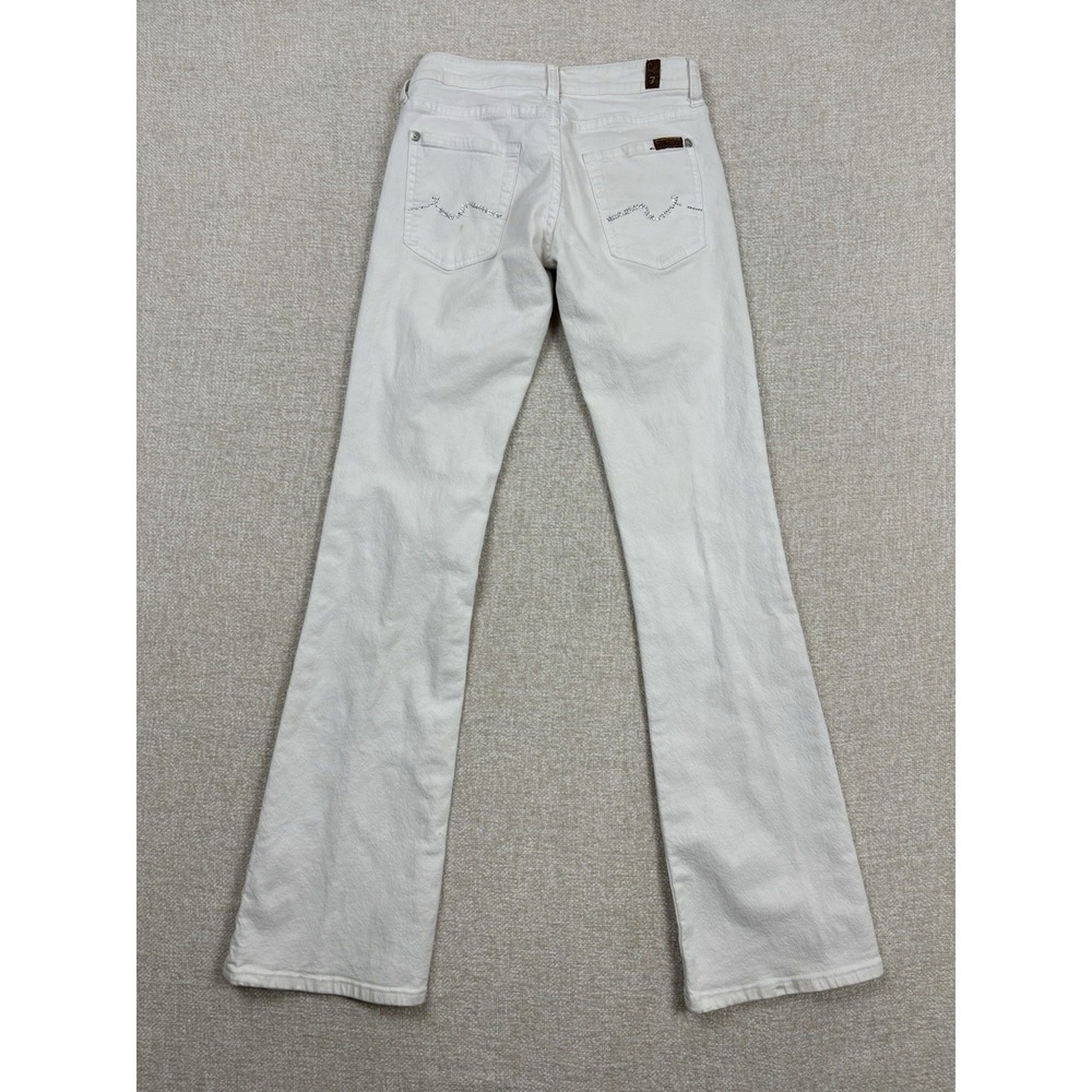7 For All Man Kind Womens Skinny Flared Jeans Size 26 White - Picture 8 of 10